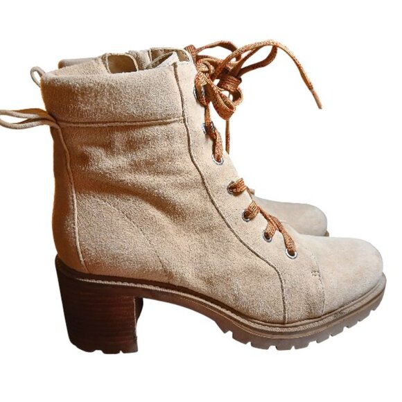 VINCE CAMUTO GAVIANA Suede Leather Lace up Combat Boots 7.5M - EUC - Picture 6 of 11